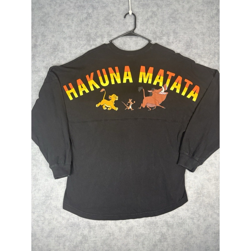 Disney Lion King Spirit Jersey Hakuna Matata Long Sleeve Shirt M Black